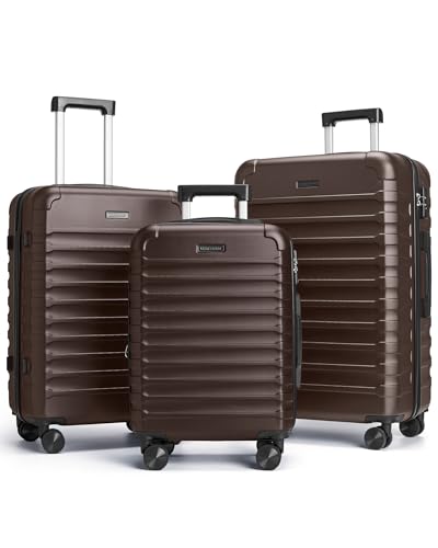 Luggage Sets 3 Pcs Suitcase with Wheels (3 Count)