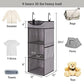 3 Shelf Hanging Closet Organizer with Half Compartment