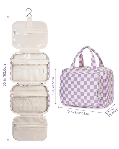 Hanging Toiletry Bag for Women Travel Makeup Bag Organizer Toiletries Bag for Travel Size Essentials Accessories Cosmetics
