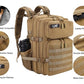 Military Tactical Backpack for Men and Women 45L Army 3 Days Assault Pack Bag Large Rucksack with Molle System Tan