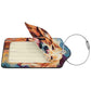 Dog Leather Luggage Tag with Stainless Steel Ring