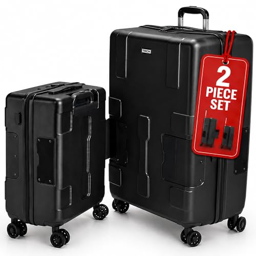 Patented Connecting Hard Shell 2 Piece Luggage Set (2 Count)