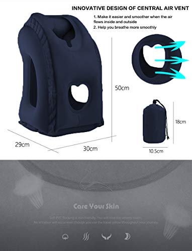 Inflatable Travel Pillow for Airplane