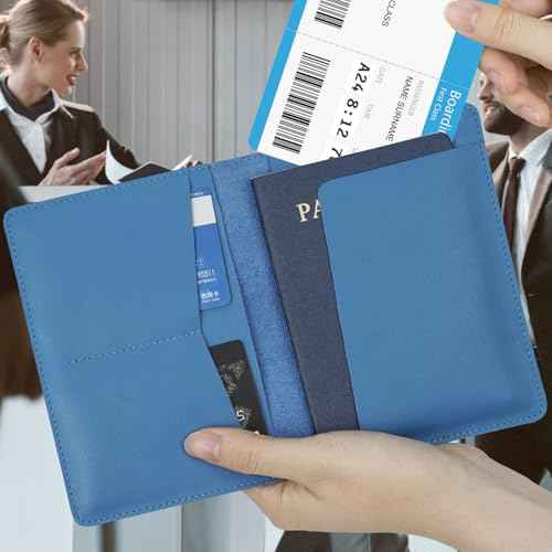 Full Grain Leather Passport Holder Cover for Men and Women Travel
