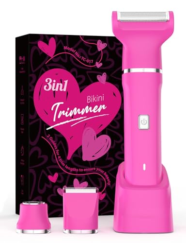 3-in-1 Bikini Trimmer for Women, Electric Shaver, Grooming Kit