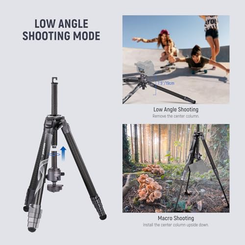 LITETRIP LT34 62" Travel Tripod Carbon Fiber with Removable 360° Panorama Head