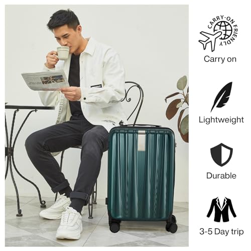 Luggage Sets 2 piece Carry On Luggage with Wheels PC Hard Shell Suitcases Lightweight Travel Luggage Travel Suitcase Woman Men 20 (2 Count)