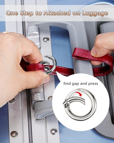 Leather Luggage Tags for Suitcases (3 Count)