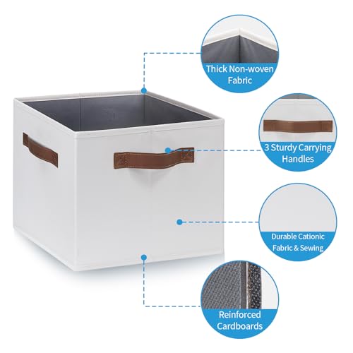 6 Pack Large Fabric Storage Bins with Handles
