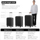 20 Inch Carry On Luggage 22x14x9 Airline Approved PC Hard Shell Suitcase Top Opening Aluminum Frame Travel Suitcases with Wheels