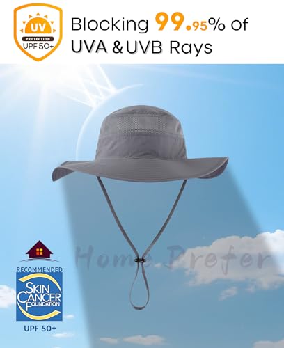 UPF 50+ Men's Sun Hat Wide Brim UV Sun Protection Bucket Hat for Mens Fishing Hat Womens Beach Safari Garden Golf