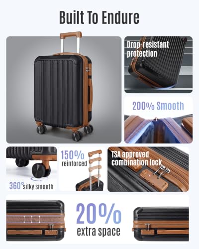 20 Inch Carry On Luggage 22x14x9 Airline Approved