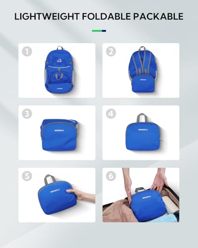 Small Lightweight Packable Hiking Backpack Foldable Travel Daypack