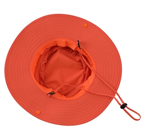 Unisex Summer Beach Hat UPF 50+ Protection Sun Hat for Hiking Fishing Outdoor Travel Hat for Women Orange