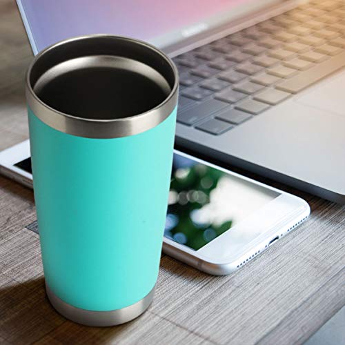 20oz Tumblers Bulk Stainless Steel Cup with Lid Double Wall Vacuum Insulated Coffee Mug for Cold & Hot Drinks 8 Pack (8 Count)