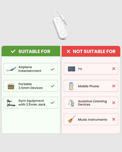 Relay Airplane Bluetooth Adapter for 2 AirPods or Headphones (5.2911 Ounce)