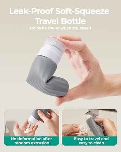 18 Pack TSA Approved Travel Bottles for Toiletries (3.9 Count)