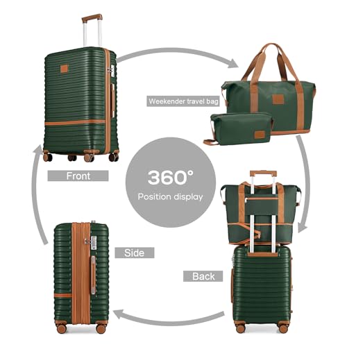 Luggage Set 3 Piece Suitcase Sets with Spinner Wheel (6 Count)