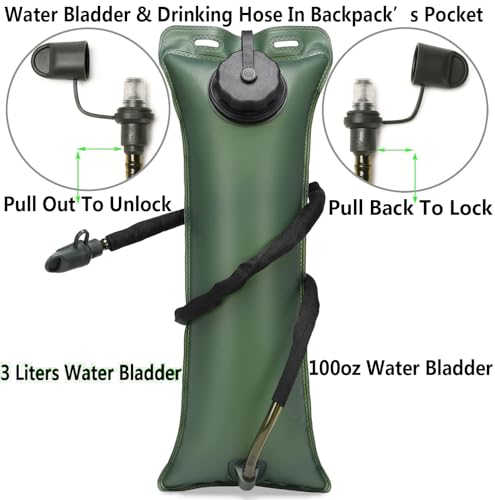 Running Hydration Vest Pack Tactical 3L Water Bladder Backpack Bag for Cycling Marathon Hiking Daypack Men & Women