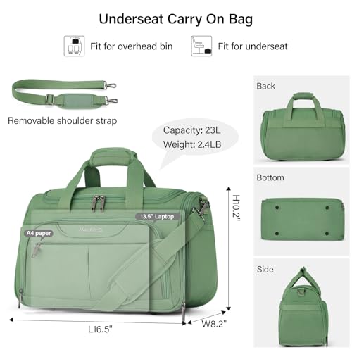 Small Underseat Carry On Luggage Bags for Travel with 10 Pockets