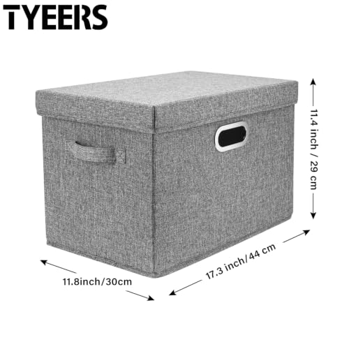 Large Collapsible Storage Bins with Lids (2 Count)