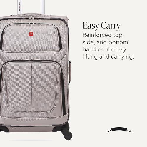 Sion Softside Expandable Spinner Luggage Durable Lightweight Travel Suitcase