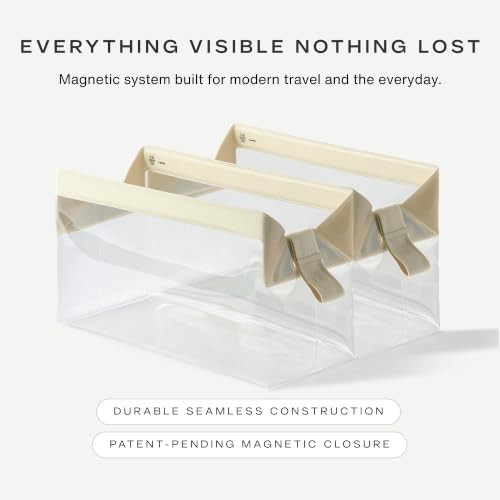 Parcel Clear Travel Kit with Zipperless Magnetic Closure