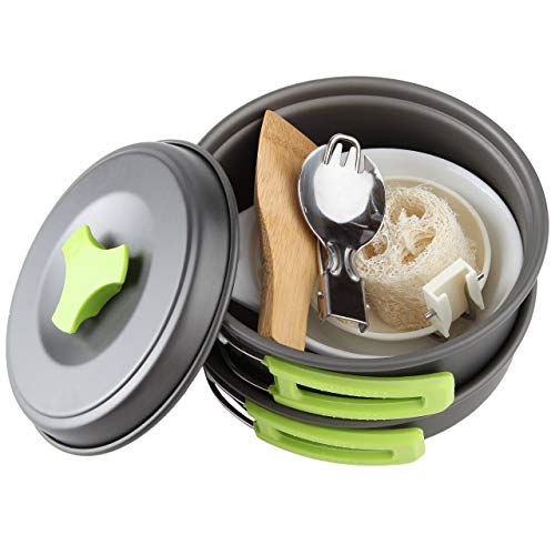 Camping Cookware Mess Kit for Backpacking Gear