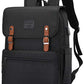 Laptop Backpack Men Women Vintage Backpack Bookbag College Backpacks Stylish Backpack Black Fits 15.6 Inch Laptop