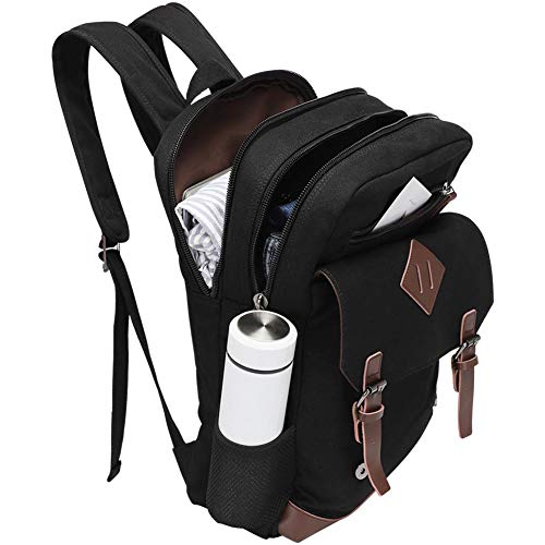 Vintage Canvas Backpack with USB Charging Port