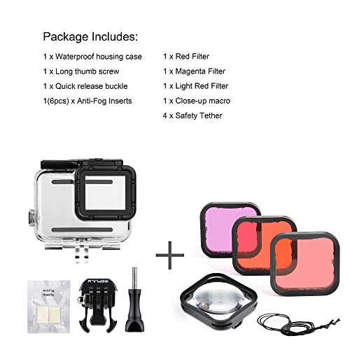 Waterproof Case with Filters for GoPro Hero 5 6 7 Black Hero