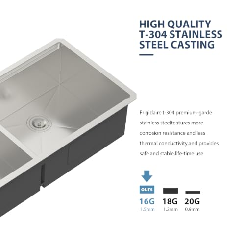 39 Double Bowl Undermount Kitchen Sink Large Workstation Sinks