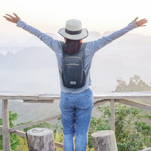 10 15L Small Rucksack Foldable Backpack Lightweight Packable Daypack Travel Outdoor Hiking Shoulder Bag