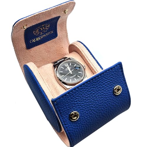 Genuine Napa Leather Watch Roll Travel Case for 3 Watches
