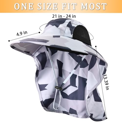 Sun Hat for Men Women with Neck Flap