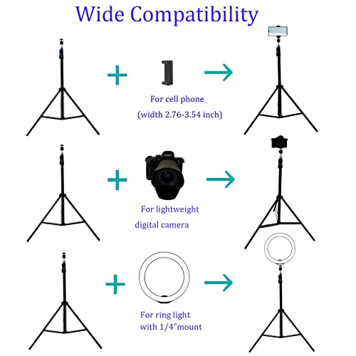 Up to 82.6 Inch Tall Tripod for Cell Phone and Lightweight Camera