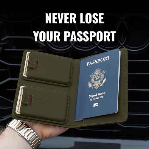Passport Wallet with AirTag Holder