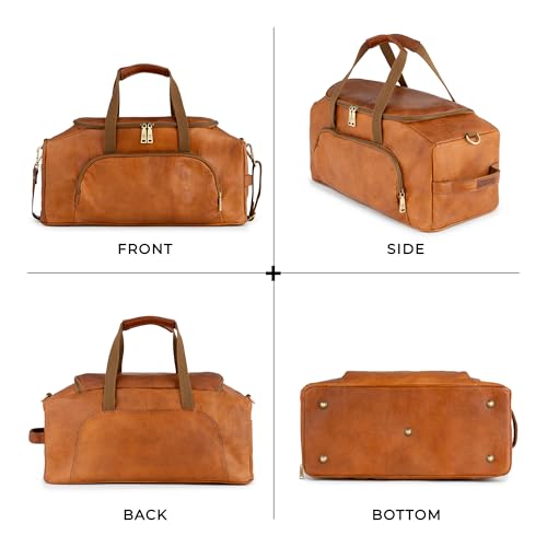 Vintage Genuine Leather Duffle Bags For Men Denver M