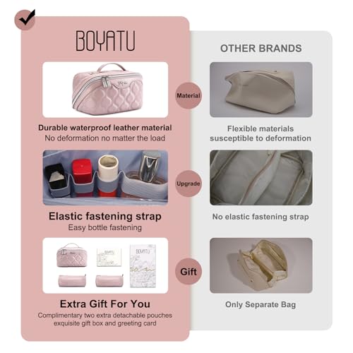 Travel Makeup Bag Cosmetic Bags for Women (3 Count)