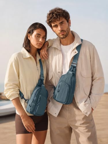 Sling Bag with Adjustable Straps Crossbody Chest Bag Lightweight Small Backpack for Casual Outdoor Traveling Hiking