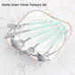 Matte Green Silver Silverware Set (4 Count)