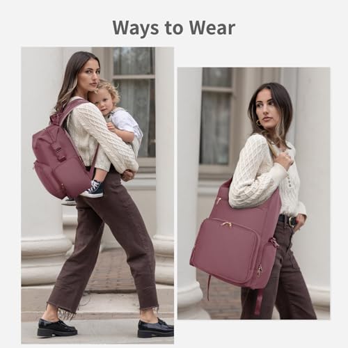 Neoprene Diaper Bag Backpack with Changing Pad