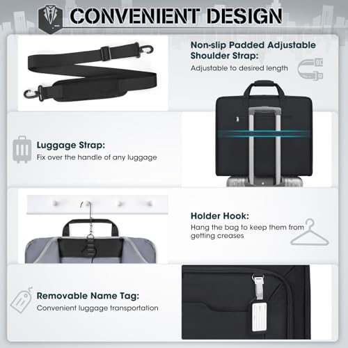 Garment Bags for Travel Carry On Garment Bag for Hanging Clothes