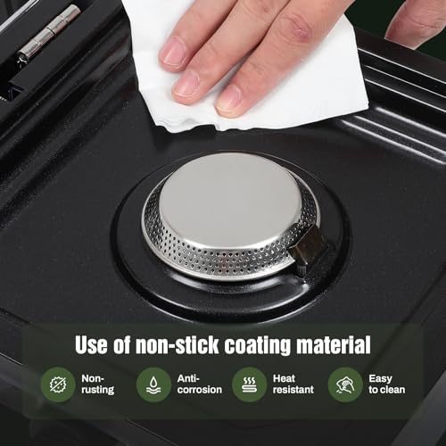 Adjustable 2 Burner Portable Stove with 16000 BTU