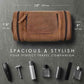 Real Leather Toiletry Bag for Men
