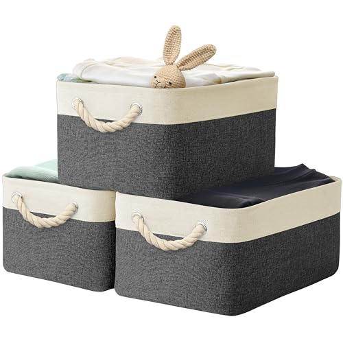 15.7" x 12" Wide & Low Fabric Storage Bin (3 Count)