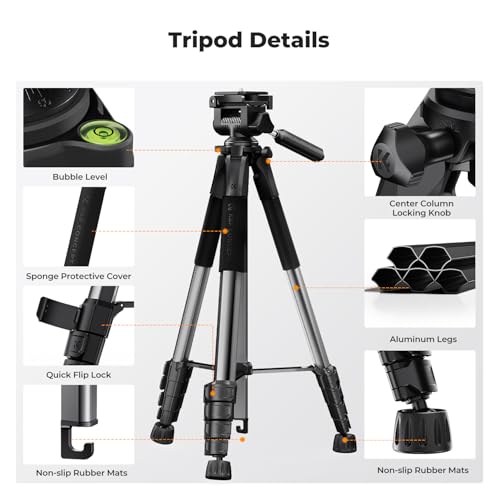 75" Aluminum Camera Tripod