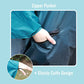 Adult Rain Poncho Waterproof Hooded Zipper Raincoat with Pockets