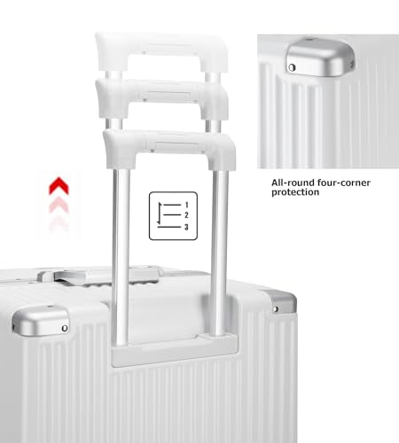 Super Large Aluminum Frame Checked Zipperless Luggage