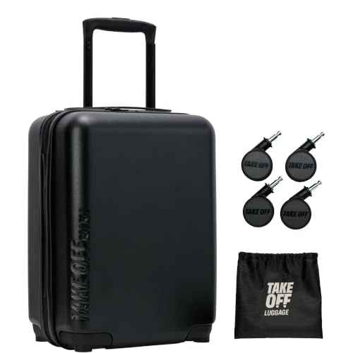 TAKE OFF 16 Inch Personal Item Suitcase MINI Removable Wheels Underseat Bag